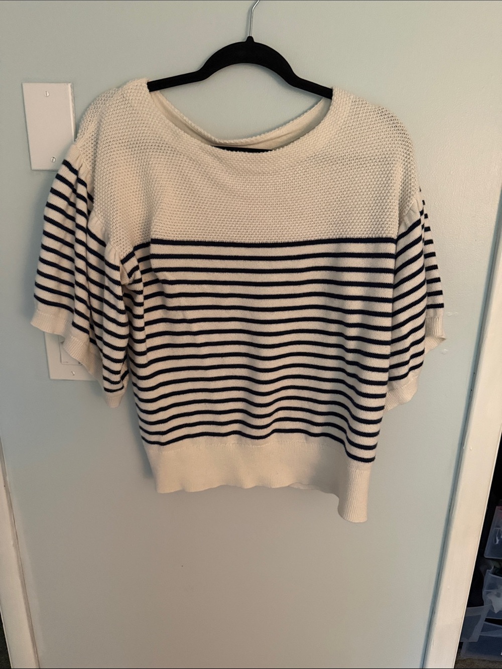 Vineyard vines medium Short-Sleeve Knit Sweater - White/Navy